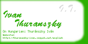 ivan thuranszky business card